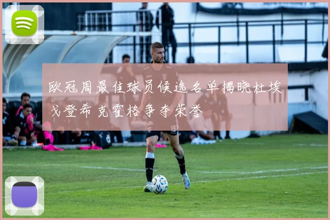 欧冠周最佳球员候选名单揭晓杜埃戈登希克霍格争夺荣誉